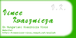 vince kvasznicza business card